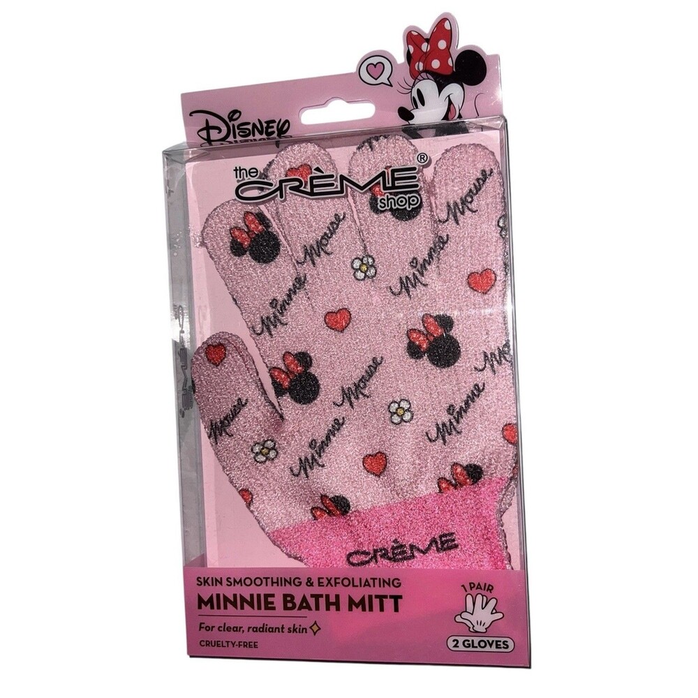 The Creme Shop Minnie Bath Mitt Skin Smoothing & Exfoliating 2 Gloves